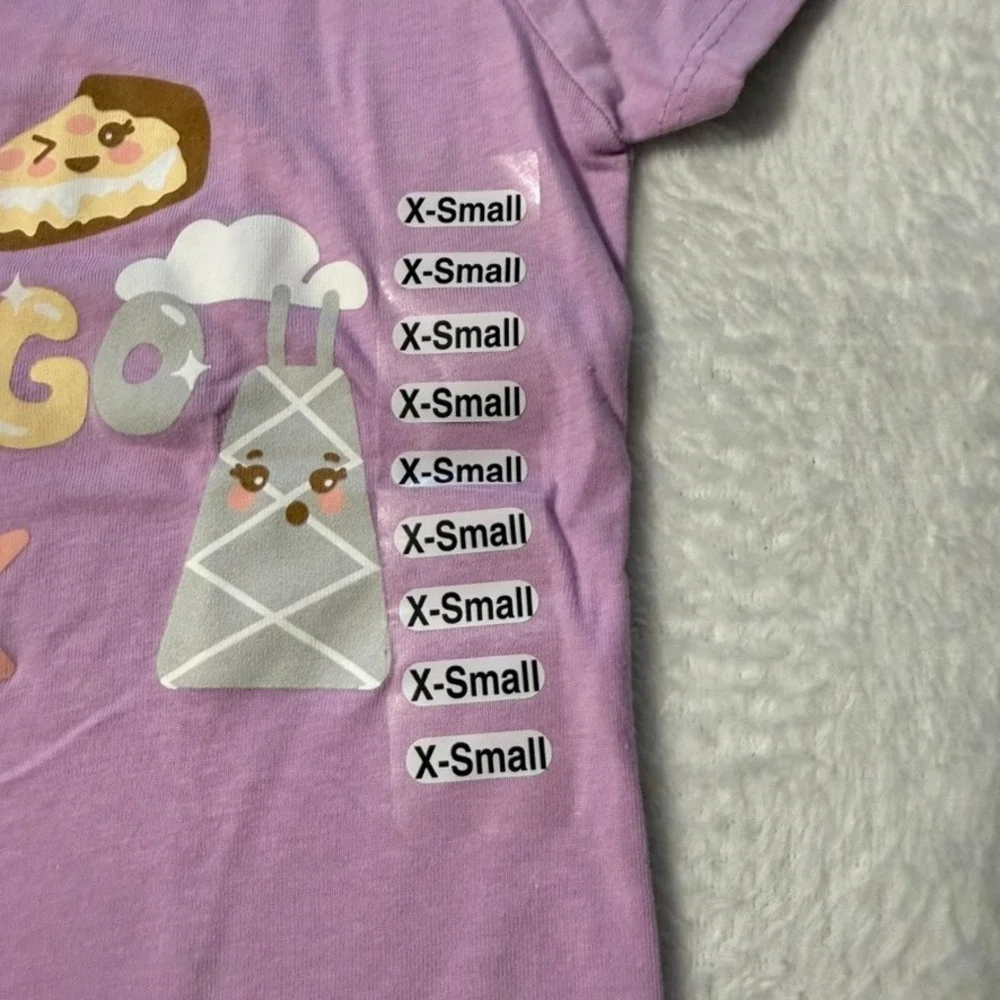 Next Level 360 Chicago T-Shirt Kids XS Purple Kawaii Graphic Souvenir Tee